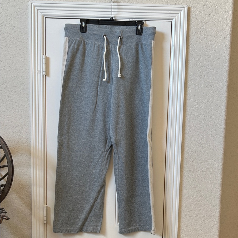 Mossimo Supply Co Men’s Gray Wide Leg Sweatpants Side Stripe Medium